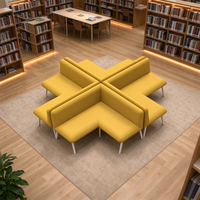Canapé modulaire en tissu moderne, plusieurs angles disponibles, pour bureaux, hôtels, cafés et salles d'attente