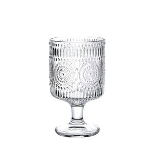<b>Retro</b> Ins Style Goblet Vertical Pattern Embossed Household Juice Drink Whisky <b>Glass</b> and Ice Cream Cup - Product Image 4