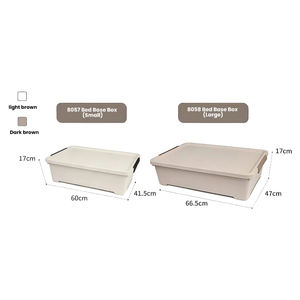 Boîte <span class=keywords><strong>de</strong></span> rangement en plastique sous le lit, grande capacité, anti-poussière, organisateur <span class=keywords><strong>de</strong></span> vêtements, couette, rangement pour armoire, économiseur d'espace avec couvercle - Product Image 6