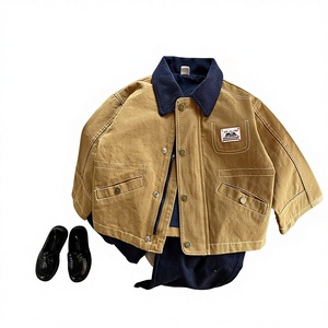 [Mountain View] Manteau pour enfants, nouvelle collection <span class=keywords><strong>printemps</strong></span> 2026, cardigan rayé et à carreaux pour filles et garçons, <span class=keywords><strong>veste</strong></span> en coton doux pour bébé - Product Image 2