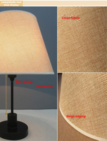 Abat-jour Moderne en Tissu de Lin, Rond ou Carré, pour Lampe de Table et Lampe d'Ambiance