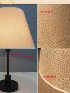 Moderner Runder Leinen-Stoff-Lampenschirm für Steh- oder Tischlampen - Product Image 3