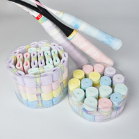 WHIZZ TX01-WH Anti-dérapant Dégradé de Couleurs PU Raquette de Padel Pickleball Tennis Badminton Overgrip Motif Effet Encre