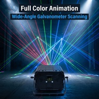 Luces Láser Bluetooth 3D de 12w con Control DMX512, Proyector de Haz de Animación para Bodas, DJ, Discotecas y Espectáculos