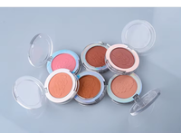 Palette de fard à joues en poudre minérale de haute qualité, 6 couleurs, carrée, imperméable, longue tenue, avec pigments naturels, fini mat