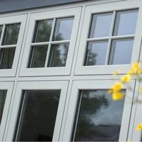 Ventana de PVC con Aislamiento Acústico Personalizado de Fábrica Nuoxin, Ventana Abatible de PVC de Alta Eficiencia Energética, Ventana Francesa de Vinilo con Marco 6063-T6
