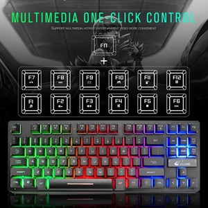Teclado Mecánico para Juegos con Cable USB Tipo C, Ergonómico, Programable, Retroiluminado RGB de 87 Teclas, Resistente al Agua, <span class=keywords><strong>Free</strong></span> <span class=keywords><strong>Wolf</strong></span> K16, Venta al por Mayor - Product Image 3