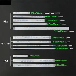 טעינת לוח חשמל מתג כבל עבור PS2 PS3 slim PS4 10pin 12pin 14pin בקר מגע Pad להגמיש כבל סרט