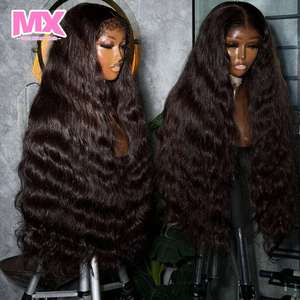 भारतीय बाल फीता फ्रंट विग, वर्जिन क्यूटिकल 100% ग्लुलेस पूर्ण फीता मानव बाल विग, काली महिलाओं के लिए एचडी फीता लटल विग - Product Image 3