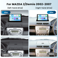 Autoradio Android Podofo 9 pouces pour MAZDA 2/Demio 2002-2007, Carplay/Android Auto sans fil, GPS, WiFi, OEM, ODM, vente en gros