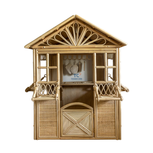Maison de poupée en rotin naturel minimaliste en osier de haute qualité pour enfants fait à la main du Vietnam - Product Image 1