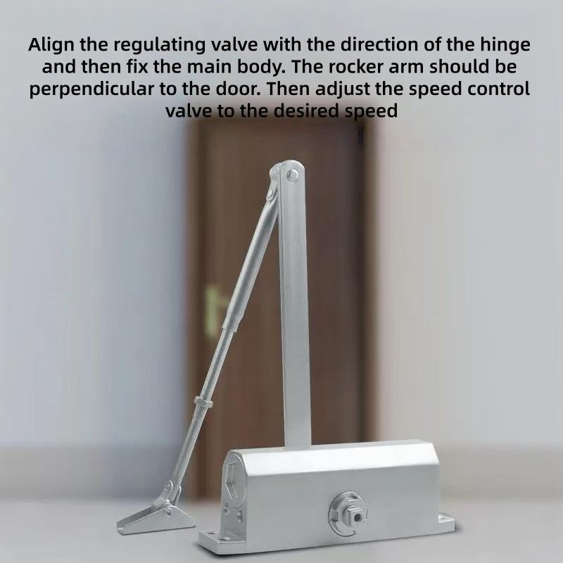 Automatic Spring Stopper Aluminum Automatic Door Closer Spring Hydraulic Buffer Metal Concealed ...