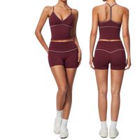 Setelan Olahraga Musim Gugur Terbaru dari Pabrik, Setelan Sweatsuit Dua Potong Custom dengan Logo, Set Yoga Gym, Pakaian Fitness untuk Wanita, Set Yoga Fitness
