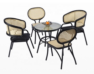 Sillón Frantz de ratán de caña de café para jardín al aire libre - Product Image 1