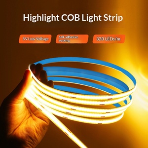 Tira de luz LED COB autoadhesiva USB de bajo voltaje 5V, tira de luz lineal para techo interior, personalizable, de alto brillo - Product Image 5