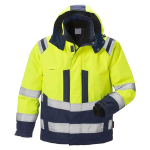 Hi VIS tùy chỉnh xây dựng bảo hộ lao động phản quang an toàn làm việc Áo khoác mùa đông không thấm nước Công Nhân an ninh quần áo áo cơ khí người đàn ông - Product Image 1