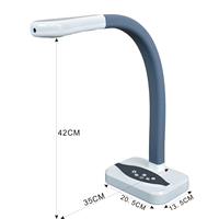 A4 A3 Digital Visualizer Scanner Kamera Dokumen Portabel Desain Lipat Lampu LED USB Kecepatan Tinggi Resolusi 16MP Plastik Hitam