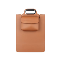 EPDA Awards Housse pour ordinateur portable en cuir premium imperméable avec charge sans fil 15W pour téléphone Type-C Housse pour ordinateur portable