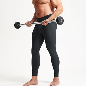 กางเกงเลกกิ้งสำหรับผู้ชายกางเกงโยคะผ้าสแปนเด็กซ์/ ผ้าโพลีเอสเตอร์แห้งเร็วระบายอากาศได้ดีแฟชั่นผลิตในปากีสถาน - Product Image 1