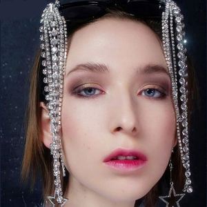 2021 Luxury Candy Color Rectangle Sunglasses <b>Steampunk</b> Diamond Eyeglasses Tassel Rhinestones Sunglasses Women - Product Image 3