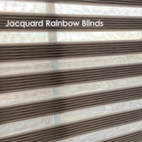 Persianas Jacquard Plegables con Diseño de Arcoíris y Cebra, de Poliéster Resistente a los Rayos UV, de Doble Capa, Persianas Enrollables Personalizadas OEM para Proyectos Hoteleros