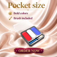 Palette de peinture pour le visage et le corps activée par l'eau, rouge, blanc, bleu, sans danger, non toxique, kit de maquillage avec pinceau applicateur