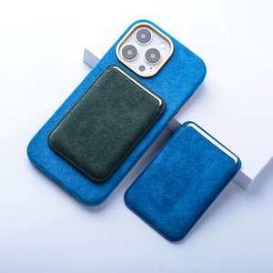 Logo personalizzato colori camoscio tessuto sport auto interni italiani materiali di lusso magneti porta carte per <span class=keywords><strong>iphone</strong></span> 15 <span class=keywords><strong>portafoglio</strong></span> - Product Image 6