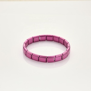 Pulsera Modular Italiana de Acero Inoxidable con Acabado Mate, Versátil, DIY, Unisex, Regalo para Oficina/Trabajo, Banda Elástica - Product Image 5
