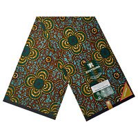 Kain Afrika poliester Jawa cetak Ankara 6 Yard Pagne En Soie lilin Vitenge Afrika 100% pola pakaian katun sutra Satin
