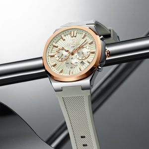 Montre à quartz pour homme REWARD, vente chaude, boîtier en alliage, aiguille en cristal, chronographe, date, bracelet en silicone, étanche 3BAR, légère - Product Image 1