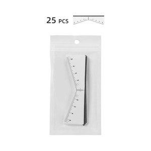 25 autocollants jetables en V pour tatouage des sourcils, accessoires de maquillage permanent en plastique pour la pratique du microblading - Product Image 5
