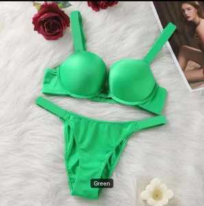 En stock, ensemble de soutien-gorge et de string sans couture de haute qualité pour femme, avec logo en <span class=keywords><strong>strass</strong></span>, lingerie sexy - Product Image 5