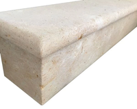 Bandes de roulement d'escalier moderne en marbre beige calcaire pour entrée patio maison porche avant