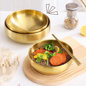 Taça Reman de qualidade alimentar Taça de salada de mistura para hotel em aço inoxidável - Product Image 4