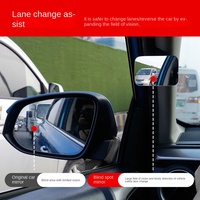 Petit rétroviseur auxiliaire ABS pour voiture avec angle de vision large à 360 degrés, réflexion des angles morts, design carré