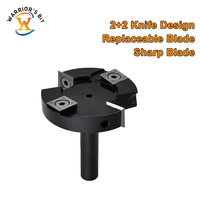 Fresa de Madera Desmontable de 4 Cuchillas Warrior's Bit para Fresado CNC, Desbaste y Superficie