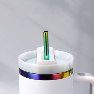 लेजर उत्कीर्णन इंद्रधनुष प्लेटेड 40 औंस डबल दीवार स्टेनलेस स्टील इंसुलेटेड कार टंबलर 40 औंस यात्रा कॉफी मग कप - Product Image 6