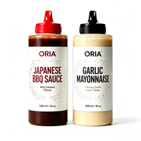 Bouteille d'emballage en plastique souple pour sauces, mayonnaise, vinaigrette, chili, ketchup, barbecue, condiments, 150 ml, 350 ml, 750 ml, remplissage à chaud
