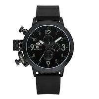 Montre automatique mécanique pour homme, boîtier en alliage, cadran lumineux, 50 mm, calendrier, bracelet en caoutchouc, fermoir caché, étanche 30 m