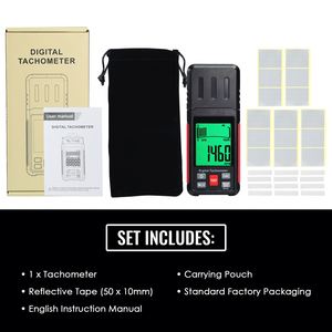 Tachymètre numérique haute précision, plage de 10-99999 tr/min, testeur laser sans contact, détection photoélectrique MAX/MIN/AVG - Product Image 3