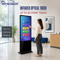 Écran interactif INGSCREEN, kiosque tactile, lecteur publicitaire vertical Android pour musée, hôpital, banque