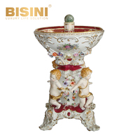 Vase en céramique, vase ornemental pour la maison, articles décoratifs haut de gamme de style européen classique, décorations en céramique peintes à la main