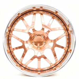 Jantes de voiture de tourisme en alliage or rose, forgées en deux parties, taille et couleur personnalisées, <span class=keywords><strong>sport</strong></span>, 40 mm, <span class=keywords><strong>4x4</strong></span> pour F250/F150 pour Sierra 2500/3500 - Product Image 1