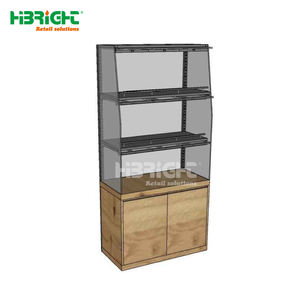 Expositor metálico de madera Highbright Estante de exhibición de pan de panadería comercial - Product Image 2