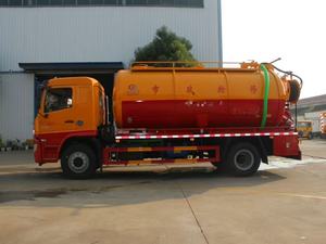 Camión cisterna para aguas residuales Shaanxi Delong, diésel manual, capacidad de 15 metros cúbicos, 4X2 - Product Image 2