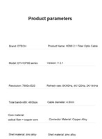 Câble Fibre Optique HDMI Audio/Vidéo Ethernet 4K/8K Stable Non-Flash OEM 10M pour PS5/PS4 Pro