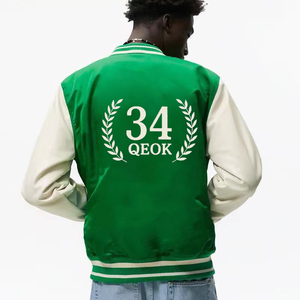 High Quality <strong>Varsity</strong> <strong>Jacket</strong> Men Chenille Embroidery Leather Sleeves Custom Baseball Letterman <strong>Varsity</strong> <strong>Jacket</strong> - Product Image 5