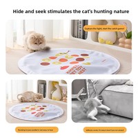 Jouet interactif pliable pour chat, balle de chasse automatique anti-ennui pour animaux de compagnie