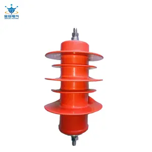 Standard IEC60099 Polymeric Housed Metal Oxide Surge Arrester 10KV 11KV for Electric power station Leading manufacture supply