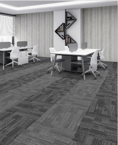 Ofis kullanımı için lüks Modern çizgili kapalı dekoratif kare karo halı püsküllü döngü kazık pp - Product Image 4